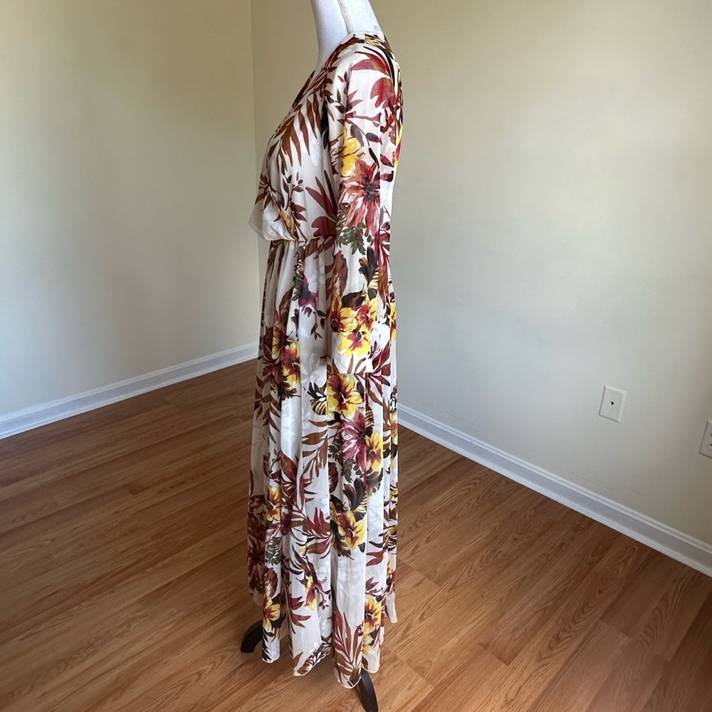 Kate And Lily Maxi cover up chiffon Dress Sz 4 - Picture 4 of 11